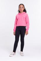Conjunto Moletom Infantil Cropped com Capuz