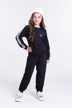 Conjunto Moletom Infantil Detalhe Faixas Preto