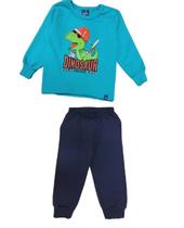 Conjunto Moletom Infantil Dinossauro Rei Rex