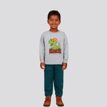 Conjunto Moletom Infantil Dinossauro Rei Rex