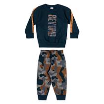 Conjunto Moletom Infantil Elian Beyond Camuflado Blusa + Calça Masculino Conjunto Moletom Infantil Elian Beyond Camuflado Blusa + Calça Masculino