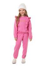 Conjunto Moletom Infantil Feminino Casaco + Calça Brincar e Arte 8480