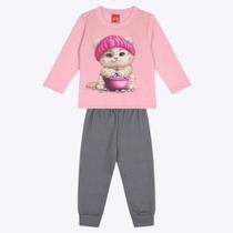 Conjunto Moletom Infantil Feminino Kyly 1000038 Conjunto Moletom Infantil Feminino Kyly 1000038