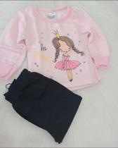 Conjunto moletom infantil feminino PRINCESA tam6