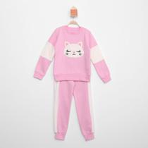 Conjunto Moletom Infantil For Girl Bordado Feminino