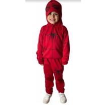 Conjunto Moletom Infantil Homem Aranha Com Capuz