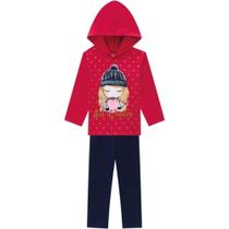 Conjunto Moletom Infantil Kyly Feminino Blusão com Capuz Hot Winter Conjunto Moletom Infantil Kyly Feminino Blusão com Capuz Hot Winter