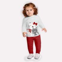 Conjunto Moletom Infantil Kyly Menina Flanelado Inverno