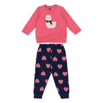 Conjunto Moletom Infantil Longo Kyly Lhama C/ Pelo Menina