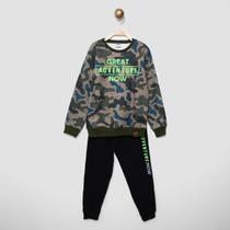 Conjunto Moletom Infantil Longo Marlan Camuflado Menino