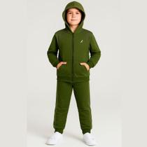 Conjunto Moletom Infantil Masculino com Capuz e Bolso Canguru Rei Rex