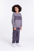 Conjunto Moletom Infantil Masculino Recorte Letrinhas Chumbo Conjunto Moletom Infantil Masculino Recorte Letrinhas Chumbo