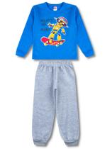 Conjunto Moletom Infantil Masculino Roupa de Inverno Menino 2 Peças - 1 Blusa e 1 Calça