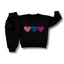 Conjunto Moletom Infantil Menina Bebê Peluciado Flanelado Roupa Inverno Abrigo Capuz Kit 2 peças Conjunto Moletom Infantil Menina Bebê Peluciado Flanelado Roupa Inverno Abrigo Capuz Kit 2 peças