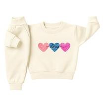Conjunto Moletom Infantil Menina Bebê Peluciado Flanelado Roupa Inverno Abrigo Capuz Kit 2 peças