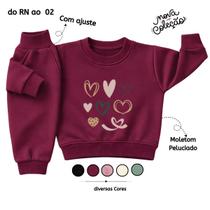 Conjunto Moletom Infantil Menina Bebê Peluciado Flanelado Roupa Inverno Abrigo Capuz Kit 2 peças Conjunto Moletom Infantil Menina Bebê Peluciado Flanelado Roupa Inverno Abrigo Capuz Kit 2 peças