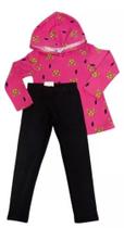 Conjunto Moletom Infantil Menina Blusão com Capuz e Calça Legging Grossa Flanelados - Malwee Kids Conjunto Moletom Infantil Menina Blusão com Capuz e Calça Legging Grossa Flanelados - Malwee Kids