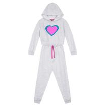 Conjunto Moletom Infantil Menina Cinza Brandili