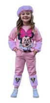 Conjunto Moletom Infantil Menina Minnie Inverno Frio Boina Conjunto Moletom Infantil Menina Minnie Inverno Frio Boina