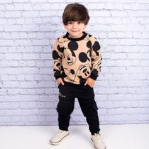 Conjunto moletom infantil menino - blusa e calça em moletom