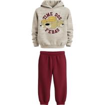 Conjunto Moletom Infantil Menino com Capuz Malwee Ref 136477 Cor:CinzaTamanho:8