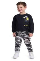 Conjunto Moletom Infantil Menino Dinossauro T-Rex Camuflado Conjunto Moletom Infantil Menino Dinossauro T-Rex Camuflado