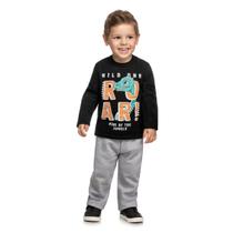 Conjunto Moletom Infantil Menino Dinossauro WRK Ref. 62372 Conjunto Moletom Infantil Menino Dinossauro WRK Ref. 62372