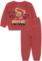 Conjunto Moletom infantil Menino felpudo blusão e calça