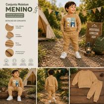 Conjunto Moletom Infantil Menino Inverno Peluciado Cachorros Conjunto Moletom Infantil Menino Inverno Peluciado Cachorros