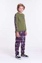 Conjunto Moletom Infantil Militar Verde