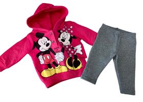 Conjunto Moletom Infantil Minnie e Mickey
