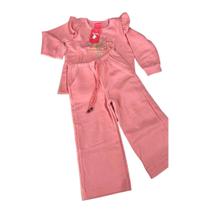 Conjunto Moletom Infantil Rosa Menina