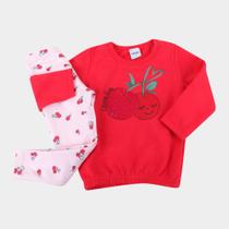 Conjunto Moletom Infantil Rovitex Cereja Feminino Conjunto Moletom Infantil Rovitex Cereja Feminino