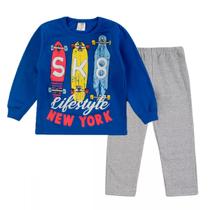 Conjunto Moletom Infantil SK8 Lifestyle Marinho Jidi Kids