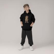 Conjunto Moletom Infantil Ursinho Capuz Calça Roupa Inverno Confortável Estiloso Conjunto Moletom Infantil Ursinho Capuz Calça Roupa Inverno Confortável Estiloso