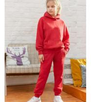Conjunto Moletom Inverno Juvenil Unissex Flanelado Roupa Quente e Macia Blusa e Calça
