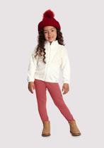 Conjunto Moletom Jaqueta Bordada e Calça Molecotton Off White