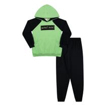 Conjunto Moletom Juvenil Masculino - Kontrato - Verde e Preto