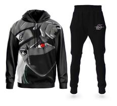 Conjunto Moletom Kakashi Naruto Blusa + Calça Top Full Conjunto Moletom Kakashi Naruto Blusa + Calça Top Full