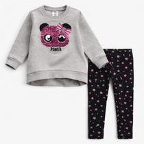 Conjunto moletom lantejoula reversível menina zig zig zaa - tamanho 03 - algodão -