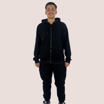 Conjunto Moletom Liso Algodão Masculino Blusa Canguru Basico