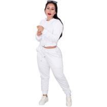 Conjunto Moletom Liso Discreto Mulheres Elegantes Tecido Meia Estação Conjunto Moletom Liso Discreto Mulheres Elegantes Tecido Meia Estação