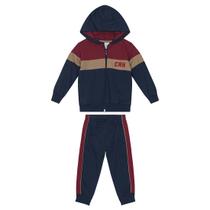 Conjunto Moletom Malwee Carinhoso Jaqueta Capuz Moletom Casaco Frio Calça Jogger Marinho Infantil Tam 1 ao 8