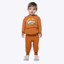 Conjunto Moletom Marrom Infantil Masculino Have Fun 28814