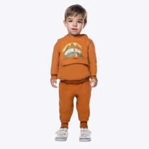 Conjunto Moletom Marrom Infantil Masculino Have Fun 28814