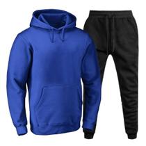 Conjunto Moletom Masculino Bolso Canguru Capuz Básico Macio