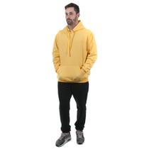Conjunto Moletom Masculino Calça Preta e Blusa de Moletom Frio cor Amarelo Conjunto Moletom Masculino Calça Preta e Blusa de Moletom Frio cor Amarelo