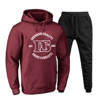 Conjunto Moletom Masculino Dexshoes Flanelado com Bolso e Capuz Ajustável Conforto e Estilo do P ao G1