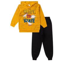 Conjunto Moletom Masculino Infantil amarelo mostarda Conjunto Moletom Masculino Infantil amarelo mostarda