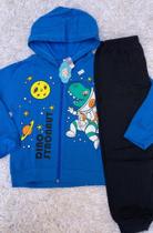 Conjunto Moletom Masculino Infantil de Dinossauro